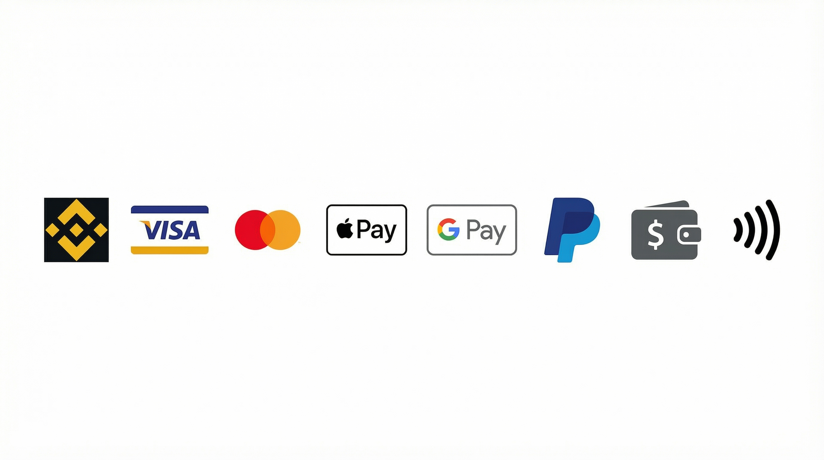 支持的支付方式包括币安、Visa、Mastercard等
